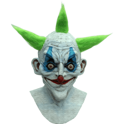 Kaz_Creations Scary Clown Face - PNG gratuit