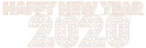 Kaz_Creations Logo Text Happy New Year 2020 - png gratis