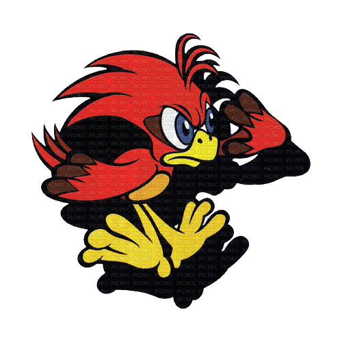 sonic 3d blast red flicky - PNG gratuit