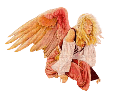 angel orange woman fantasy laurachan - ücretsiz png