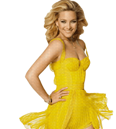 Woman Yellow Beige  - Bogusia - bezmaksas png