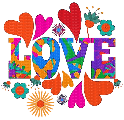 Love.Text.Hippie.deco.Victoriabea - PNG gratuit