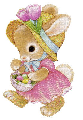 Kaz_Creations Cute  Easter Rabbit - Бесплатный анимированный гифка
