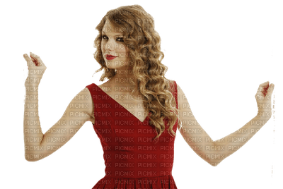 Kaz_Creations Woman Femme Red Taylor Swift Music Singer - darmowe png