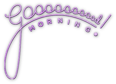 soave text good morning purple - 無料png