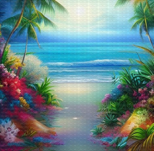 Background, Hintergrund, tropical, summer - ingyenes png