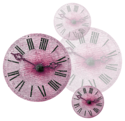 pink clock - zadarmo png