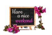 Have a nice week end,flower, board - png gratuito