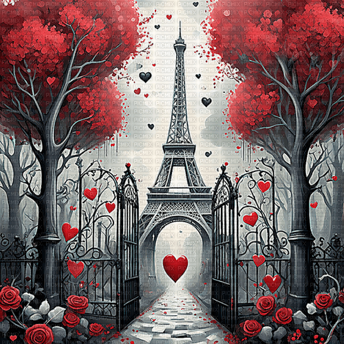 ♡§m3§♡ vday red black gothic paris - zadarmo png