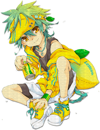 soave anime boy  lemon  fruit summer yellow - бесплатно png