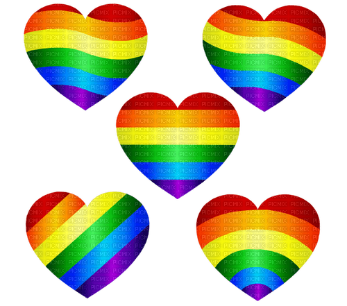 Pride hearts - PNG gratuit