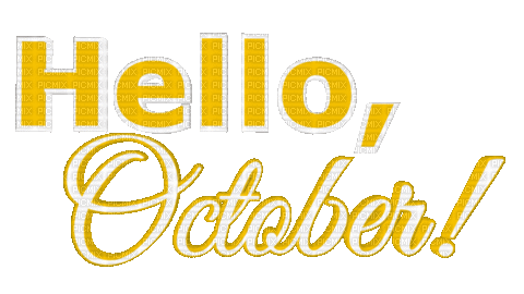 Hello October Text - Bogusia - Besplatni animirani GIF