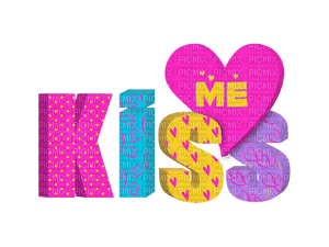 Kaz_Creations Text  Kiss Me - gratis png