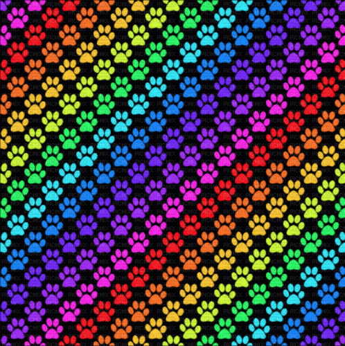rainbow paw background - ücretsiz png