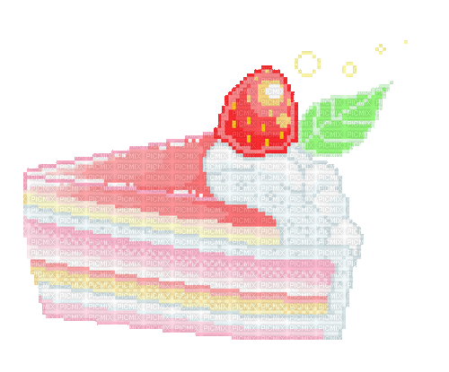 Strawberry Tart (✿◡‿◡) - Darmowy animowany GIF
