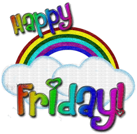Tekst. Weekdays. Gif. Happy Friday. Leila - GIF animasi gratis