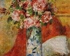 Renoir Roses in a vase - bezmaksas png