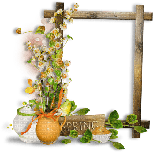 Spring Scrap yellow red green - PNG gratuit
