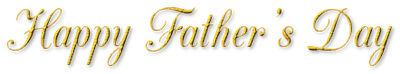 HAPPY FATHERS DAY TEXT GOLD - PNG gratuit
