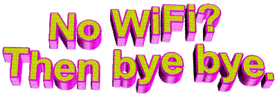 Kaz_Creations Animated Logo Text No WiFi Then Bye Bye - Free animated GIF