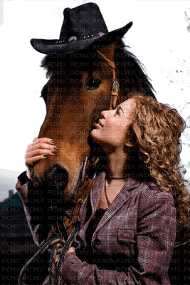 woman with horse bp - PNG gratuit
