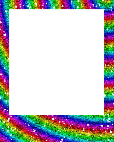 Glitter.Frame.Rainbow - png grátis