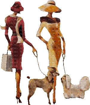woman with dog bp - Animovaný GIF zadarmo