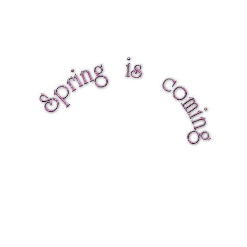 kikkapink spring is coming circle pink text - png gratis