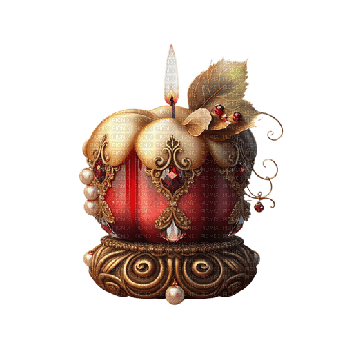 christmas deco candle rox - png gratuito