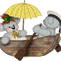 Kaz_Creations Cute Creddy Teddy Boat Animated - Darmowy animowany GIF