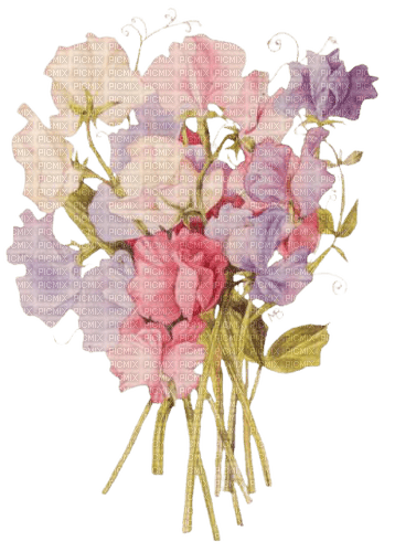 watercolor flowers bouquet - png ฟรี
