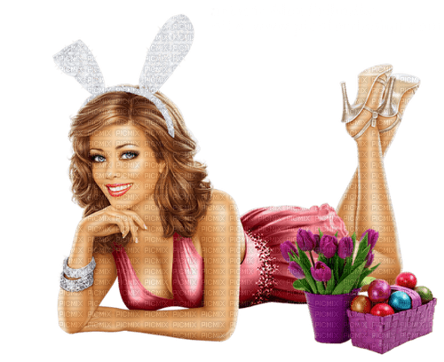 Easter woman  by nataliplus - zadarmo png