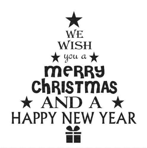 kikkapink merry christmas new year text - безплатен png
