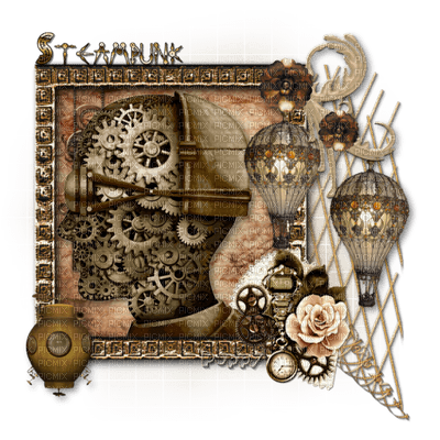 steampunk background bp - png gratuito