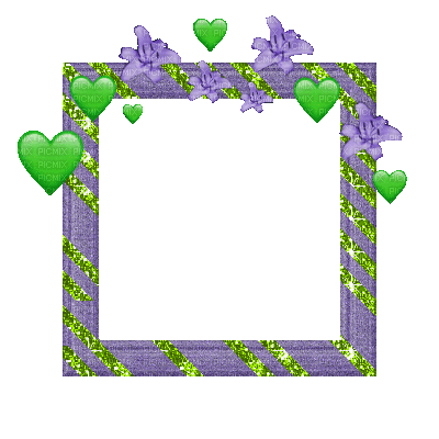 Small Purple/Green Frame - Nemokamas animacinis gif
