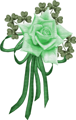 Kaz_Creations Deco St.Patricks Day Ribbons Flower - Ilmainen animoitu GIF