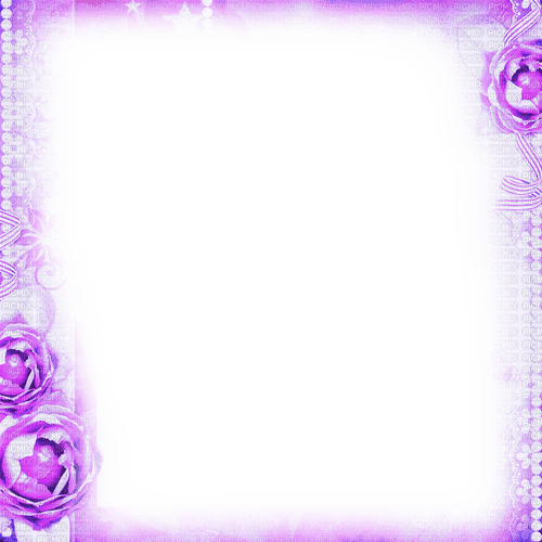 Purple Roses Frame - By KittyKatLuv65 - 免费PNG