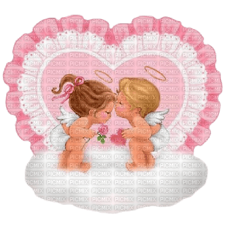 Kaz_Creations Valentines Love Cute Baby Angels - безплатен png