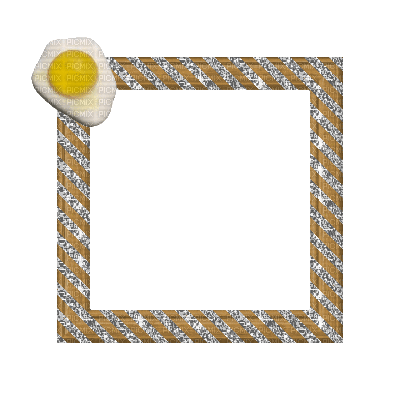 Small Yellow/Silver Frame - Free animated GIF