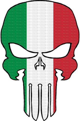 Italian Pride Skull - PNG gratuit