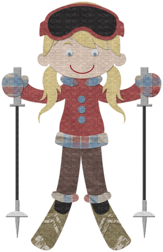 Winter Fun Ski Sport  Girl - бесплатно png