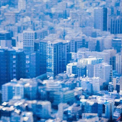 Blue City View from Above - ücretsiz png