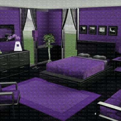 Purple Bedroom - ilmainen png