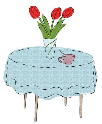 bouquet on the table - ingyenes png