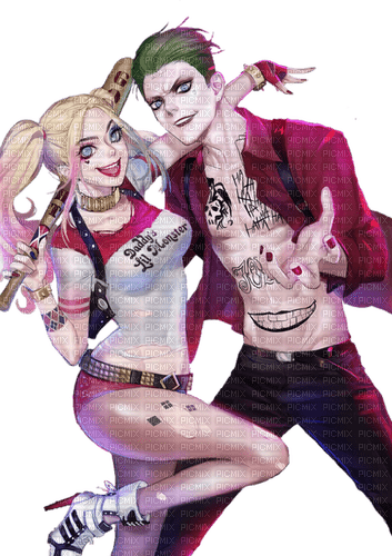 ✶ Harley Quinn & Joker {by Merishy} ✶ - png ฟรี