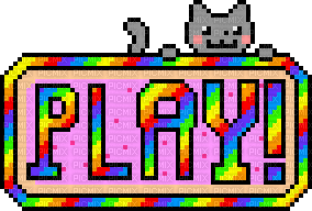 play button nyan cat - GIF animé gratuit
