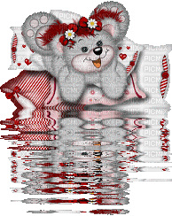 Kaz_Creations Deco Valentine Heart Love Creddy Teddy Bear Animated - Bezmaksas animēts GIF