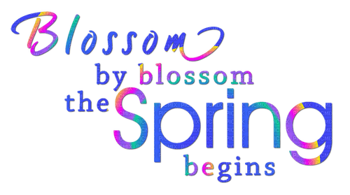 Spring.Text.Colorful.Rainbow - 無料png