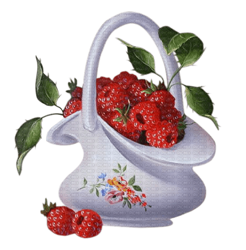 Ваза с ягодами; декор - zdarma png