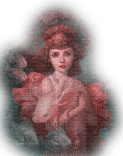 fantasy woman art girl dolceluna mermaid pink - ücretsiz png
